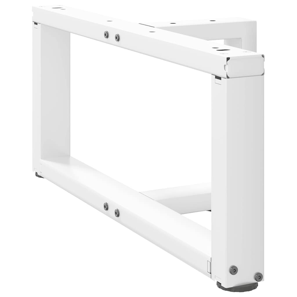 Couchtischbeine T-Form 2 Stk. Weiß 60x25x(30-31) cm Stahl
