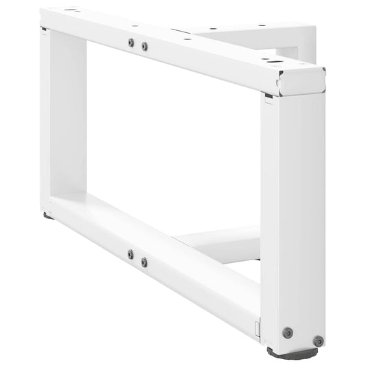 Couchtischbeine T-Form 2 Stk. Weiß 60x25x(30-31) cm Stahl