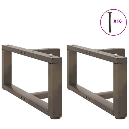 Couchtischbeine T-Form 2 Stk. Naturstahl 60x25x(30-31) cm Stahl