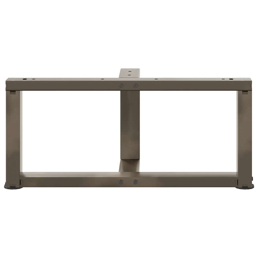 Couchtischbeine T-Form 2 Stk. Naturstahl 60x25x(30-31) cm Stahl