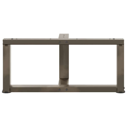 Couchtischbeine T-Form 2 Stk. Naturstahl 60x25x(30-31) cm Stahl