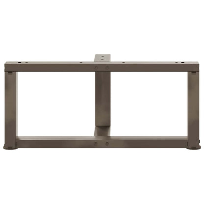 Couchtischbeine T-Form 2 Stk. Naturstahl 70x25x(30-31) cm Stahl