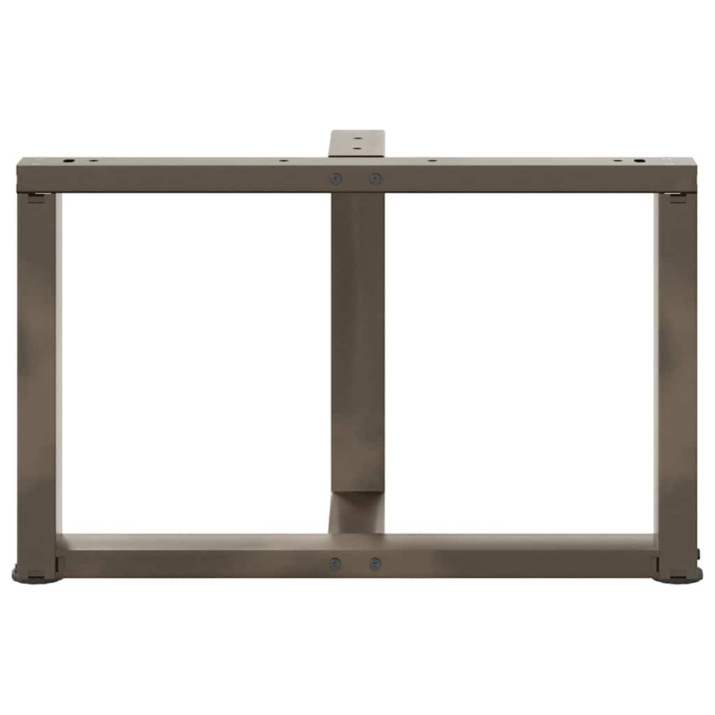 Couchtischbeine T-Form 2 Stk. Naturstahl 60x25x(42-43) cm Stahl