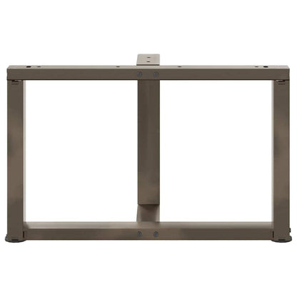 Couchtischbeine T-Form 2 Stk. Naturstahl 60x25x(42-43) cm Stahl