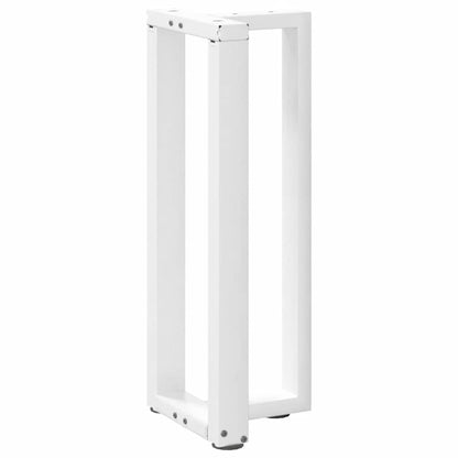 Konsolentischbeine T-Form 2 Stk. Weiß 25x28x(72-73) cm Stahl