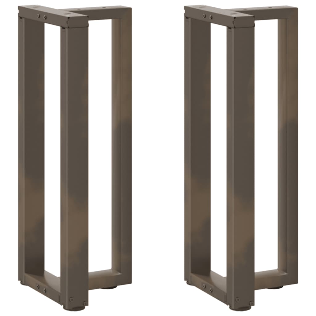 Konsolentischbeine T-Form 2 Stk. Naturstahl 25x28x(72-73) cm