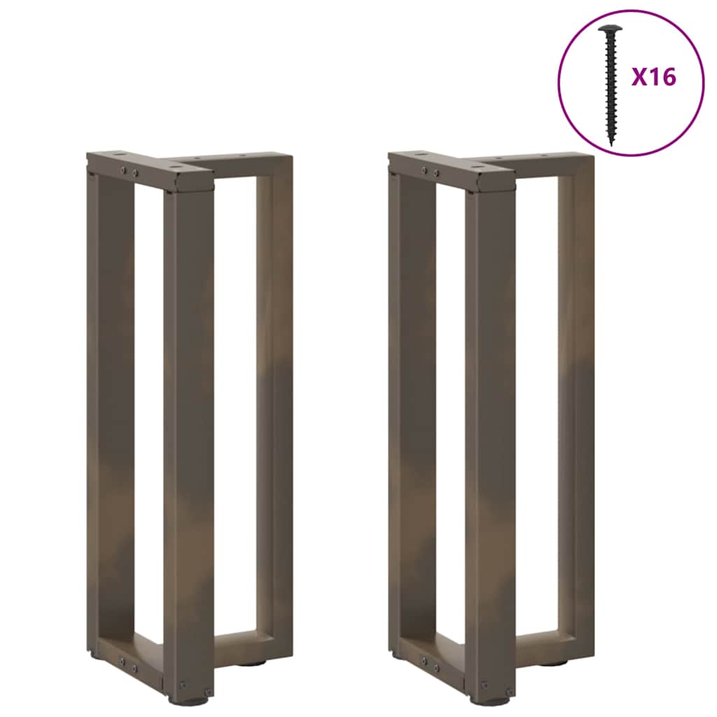 Konsolentischbeine T-Form 2 Stk. Naturstahl 25x28x(72-73) cm