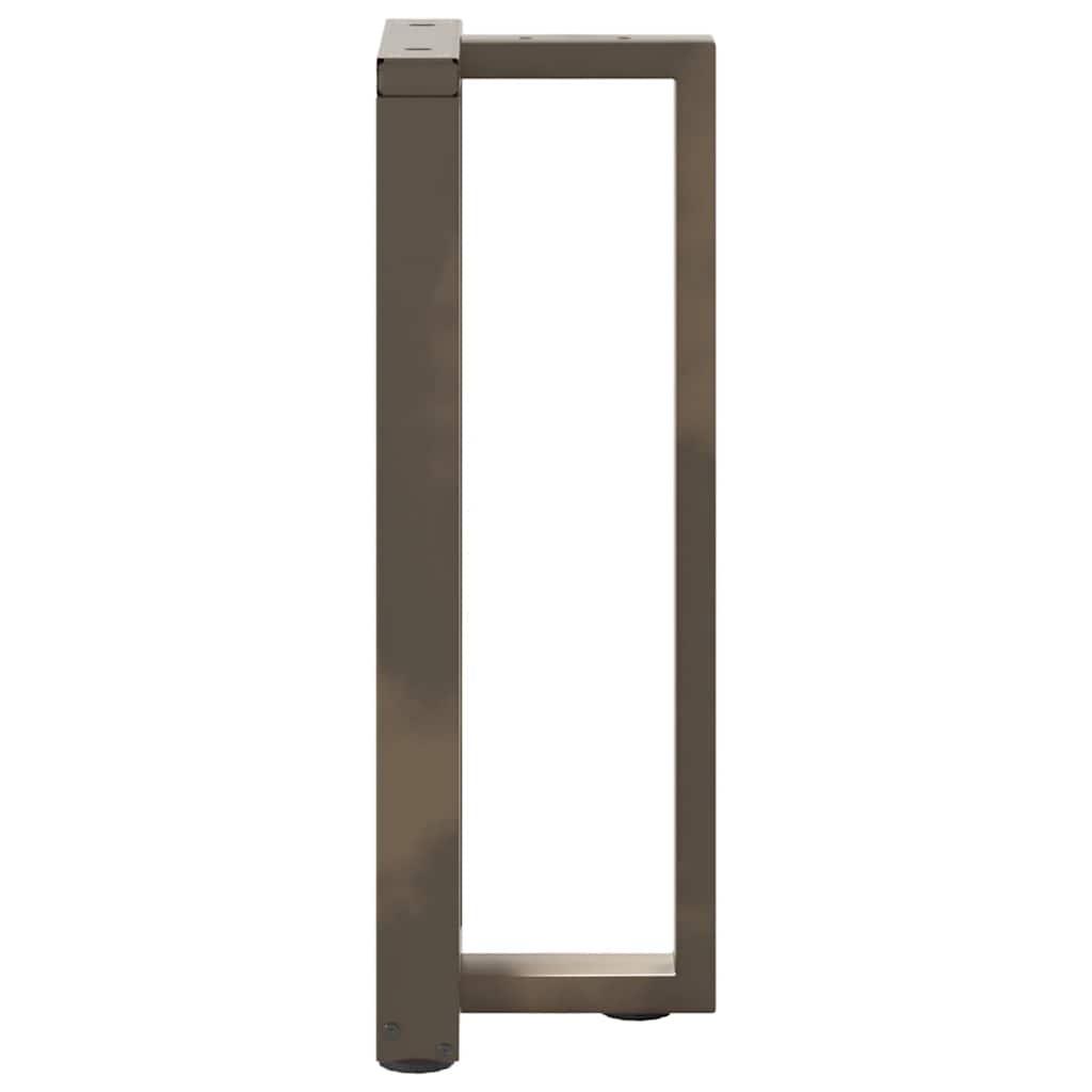 Konsolentischbeine T-Form 2 Stk. Naturstahl 25x28x(72-73) cm