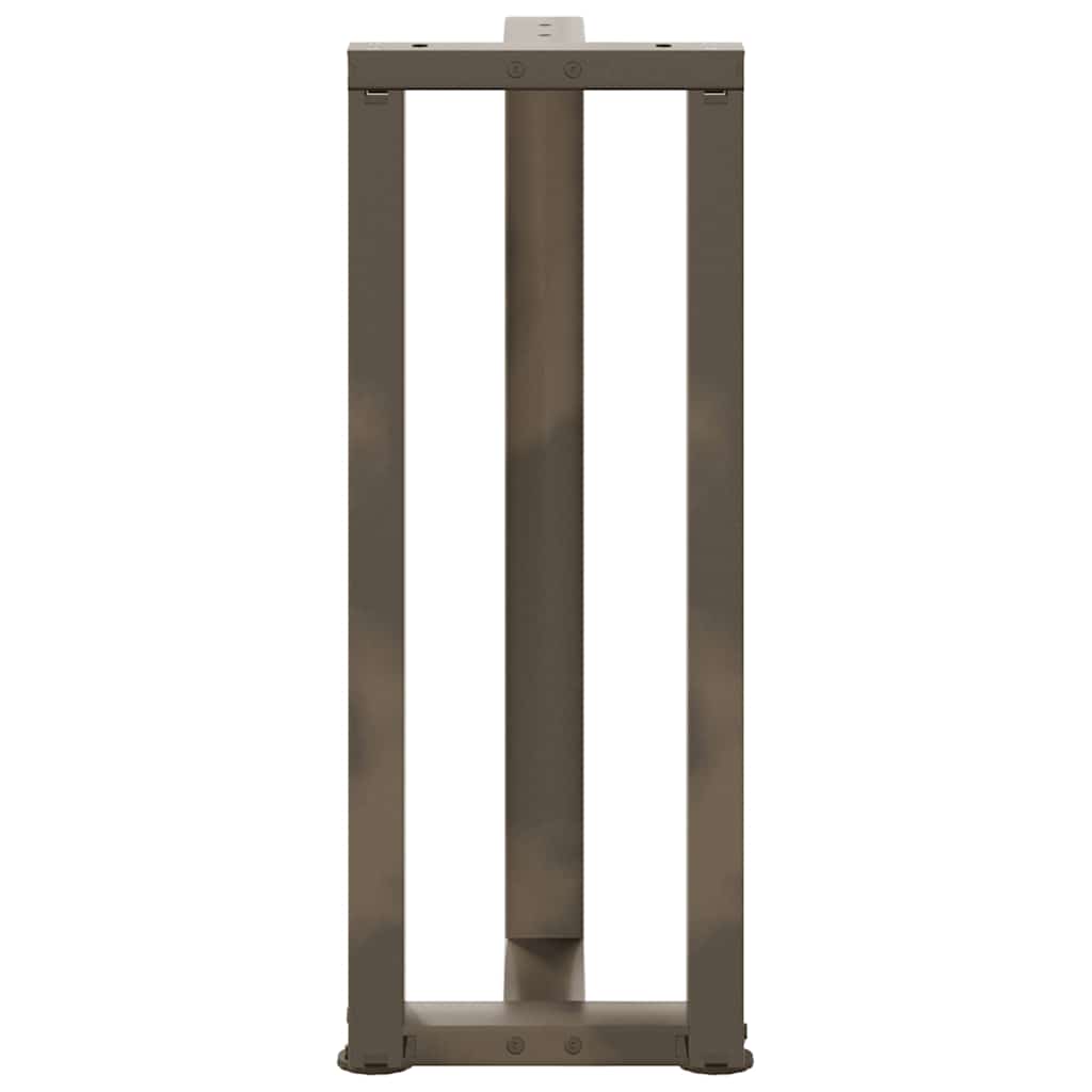 Konsolentischbeine T-Form 2 Stk. Naturstahl 25x28x(72-73) cm