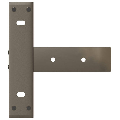 Konsolentischbeine T-Form 2 Stk. Naturstahl 25x28x(72-73) cm