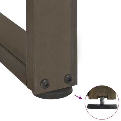 Konsolentischbeine T-Form 2 Stk. Naturstahl 25x28x(72-73) cm