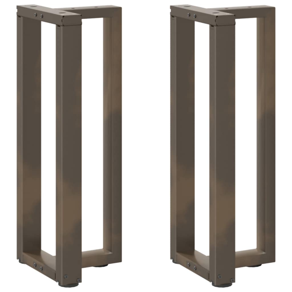 Konsolentischbeine T-Form 2 Stk. Naturstahl 38x25x(72-73) cm