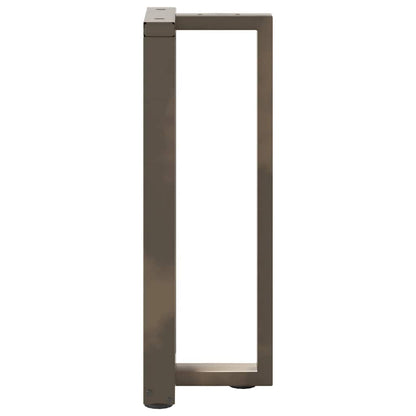 Konsolentischbeine T-Form 2 Stk. Naturstahl 38x25x(72-73) cm
