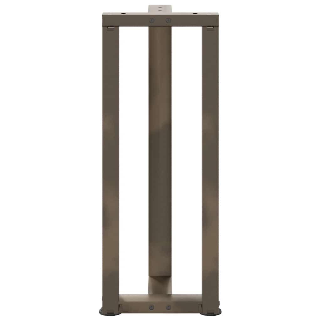 Konsolentischbeine T-Form 2 Stk. Naturstahl 38x25x(72-73) cm