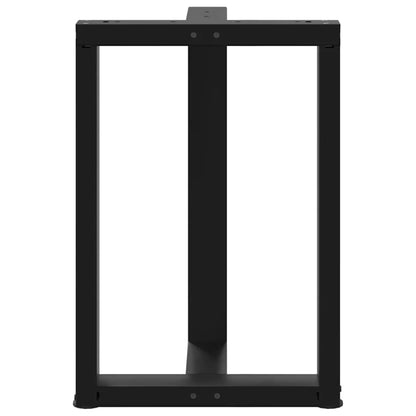 Esstischbeine T-Form 2 Stk. Schwarz 50x35x(72-73) cm Stahl