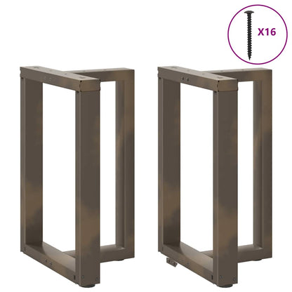 Esstischbeine T-Form 2 Stk. Naturstahl 50x35x(72-73) cm Stahl
