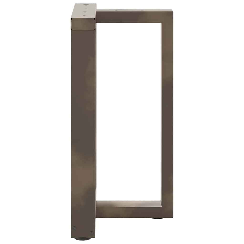 Esstischbeine T-Form 2 Stk. Naturstahl 50x35x(72-73) cm Stahl