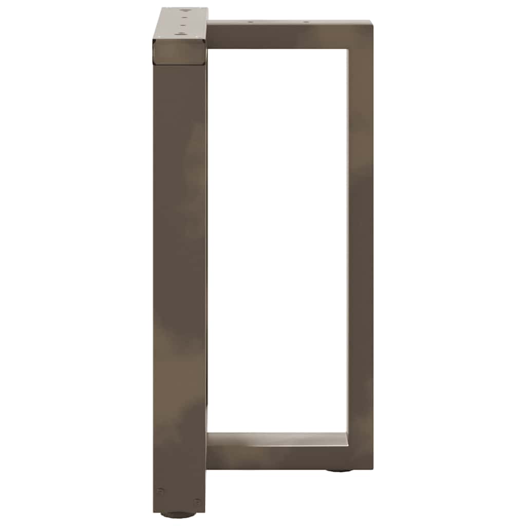 Esstischbeine T-Form 2 Stk. Naturstahl 60x35x(72-73) cm Stahl