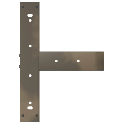 Esstischbeine T-Form 2 Stk. Naturstahl 60x35x(72-73) cm Stahl