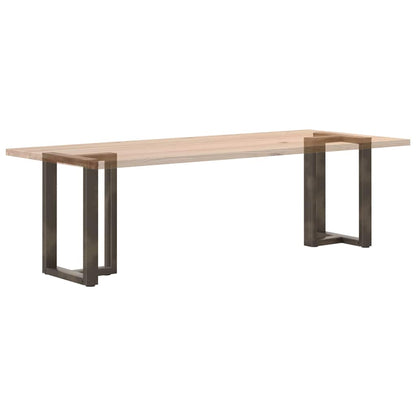 Esstischbeine T-Form 2 Stk. Naturstahl 60x35x(72-73) cm Stahl