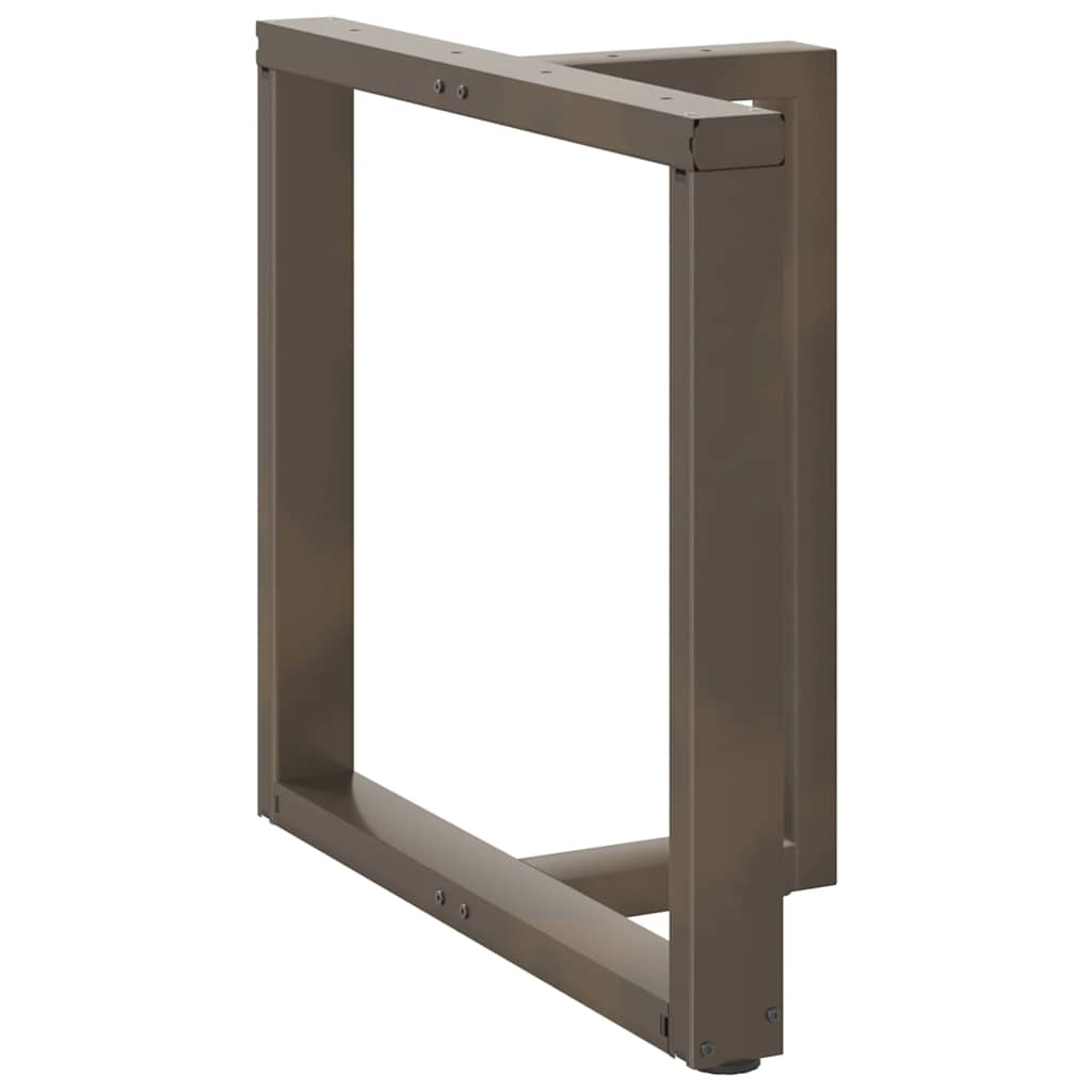 Esstischbeine T-Form 2 Stk. Naturstahl 70x35x(72-73) cm Stahl
