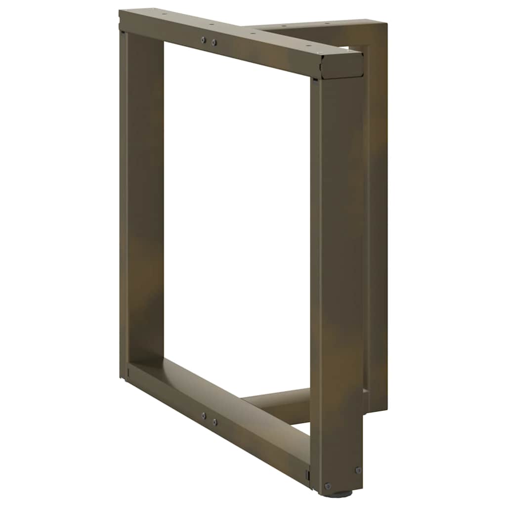 Esstischbeine T-Form 2 Stk. Naturstahl 80x35x(72-73) cm Stahl