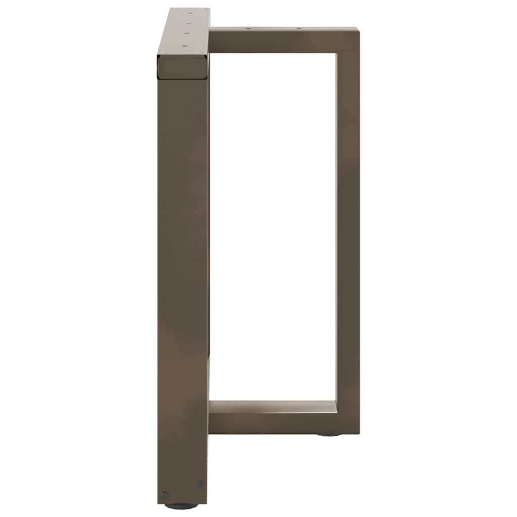 Esstischbeine T-Form 2 Stk. Naturstahl 80x35x(72-73) cm Stahl