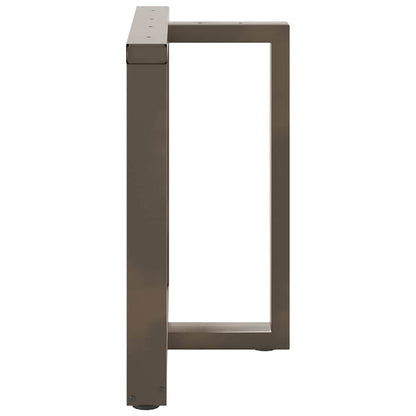 Esstischbeine T-Form 2 Stk. Naturstahl 80x35x(72-73) cm Stahl