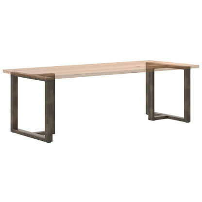 Esstischbeine T-Form 2 Stk. Naturstahl 80x35x(72-73) cm Stahl