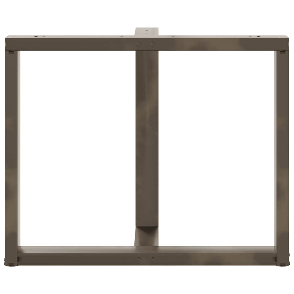 Esstischbeine T-Form 2 Stk. Naturstahl 90x35x(72-73) cm Stahl