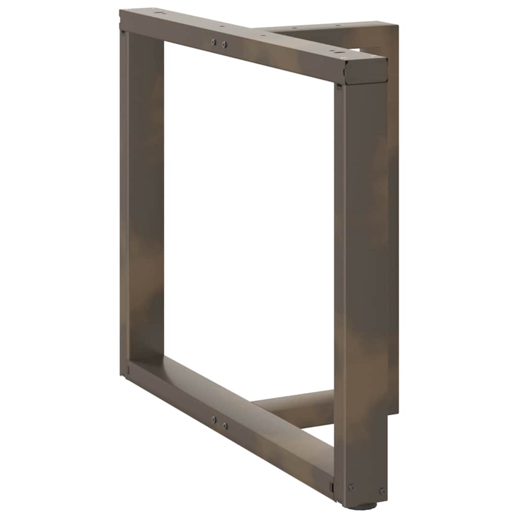 Esstischbeine T-Form 2 Stk. Naturstahl 100x35x(72-73) cm Stahl