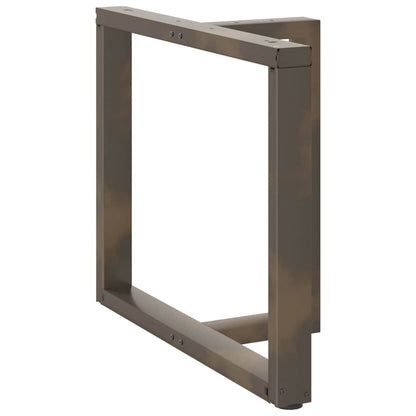 Esstischbeine T-Form 2 Stk. Naturstahl 100x35x(72-73) cm Stahl