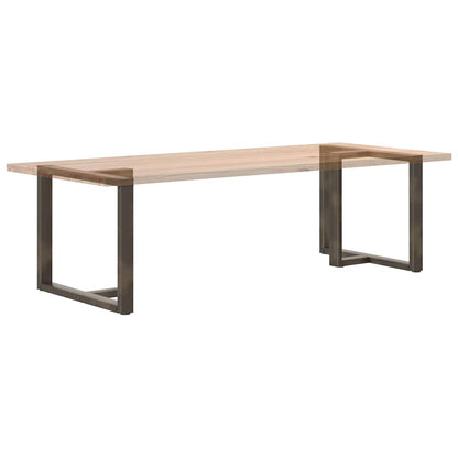 Esstischbeine T-Form 2 Stk. Naturstahl 100x35x(72-73) cm Stahl