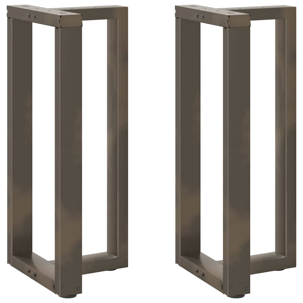 Bartischbeine T-Form 2 Stk. Naturstahl 40x35x(90-91) cm Stahl