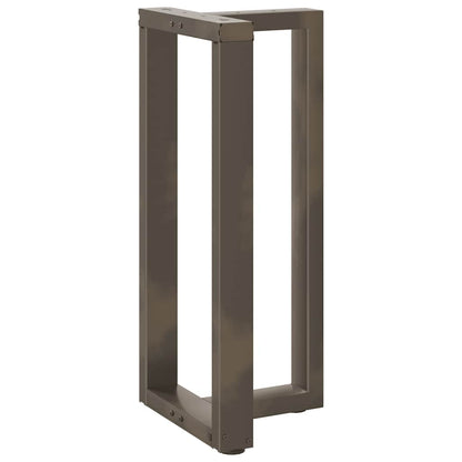 Bartischbeine T-Form 2 Stk. Naturstahl 40x35x(90-91) cm Stahl