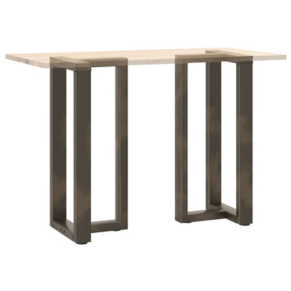 Bartischbeine T-Form 2 Stk. Naturstahl 40x35x(90-91) cm Stahl