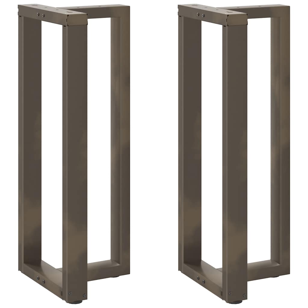Bartischbeine T-Form 2 Stk. Naturstahl 50x35x(100-101) cm Stahl