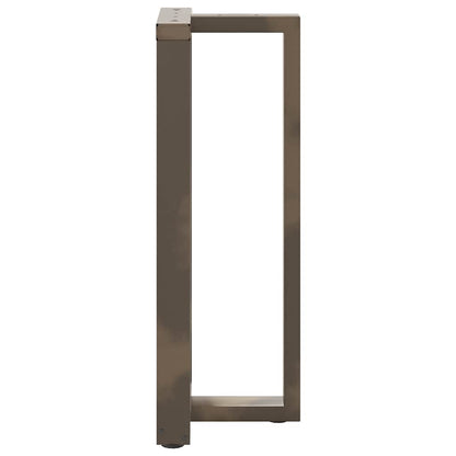 Bartischbeine T-Form 2 Stk. Naturstahl 50x35x(100-101) cm Stahl