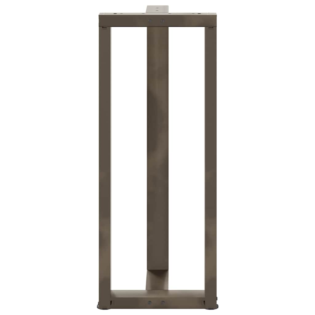 Bartischbeine T-Form 2 Stk. Naturstahl 50x35x(100-101) cm Stahl