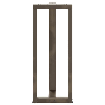 Bartischbeine T-Form 2 Stk. Naturstahl 50x35x(100-101) cm Stahl