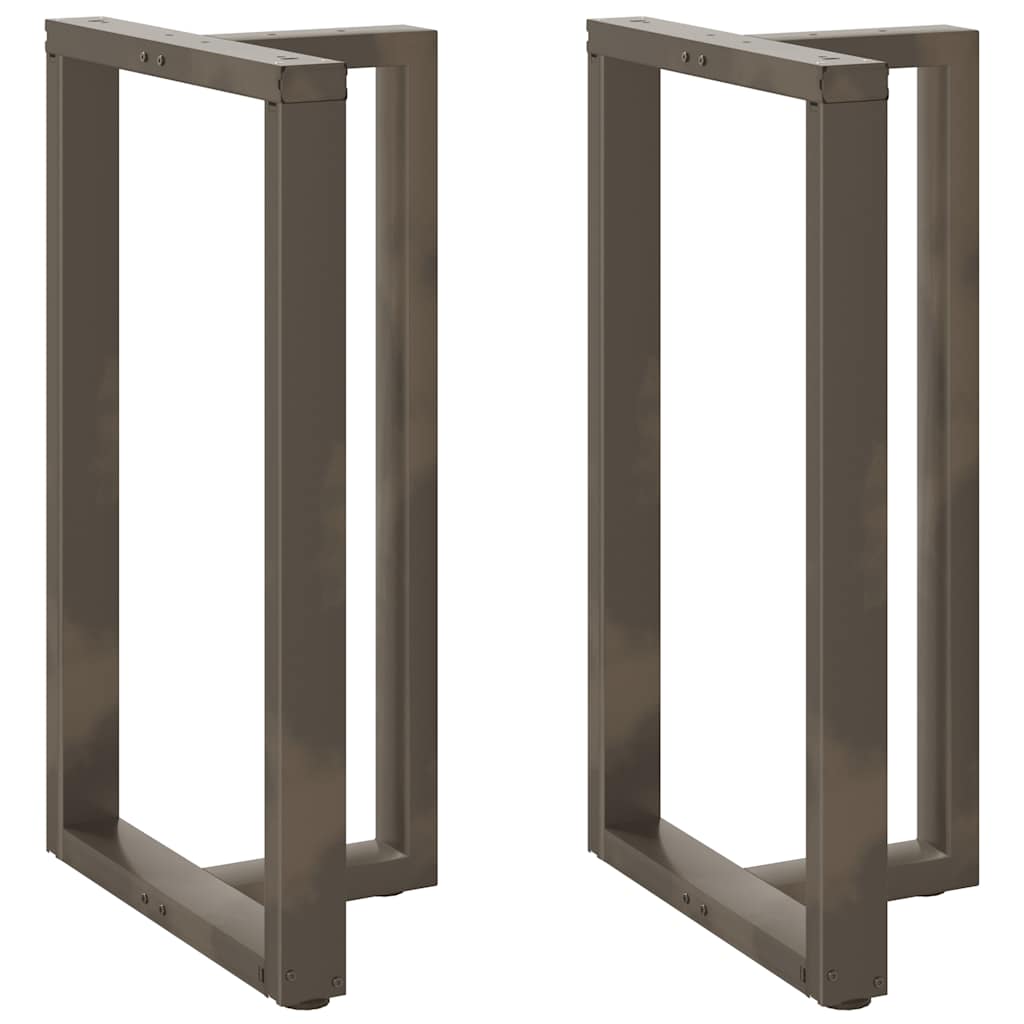 Bartischbeine T-Form 2 Stk. Naturstahl 60x35x(100-101) cm Stahl