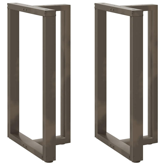 Bartischbeine T-Form 2 Stk. Naturstahl 60x35x(100-101) cm Stahl