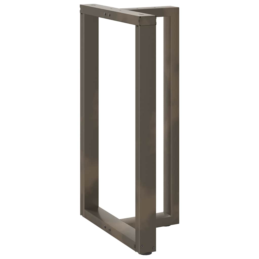 Bartischbeine T-Form 2 Stk. Naturstahl 60x35x(100-101) cm Stahl