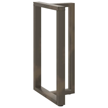 Bartischbeine T-Form 2 Stk. Naturstahl 60x35x(100-101) cm Stahl