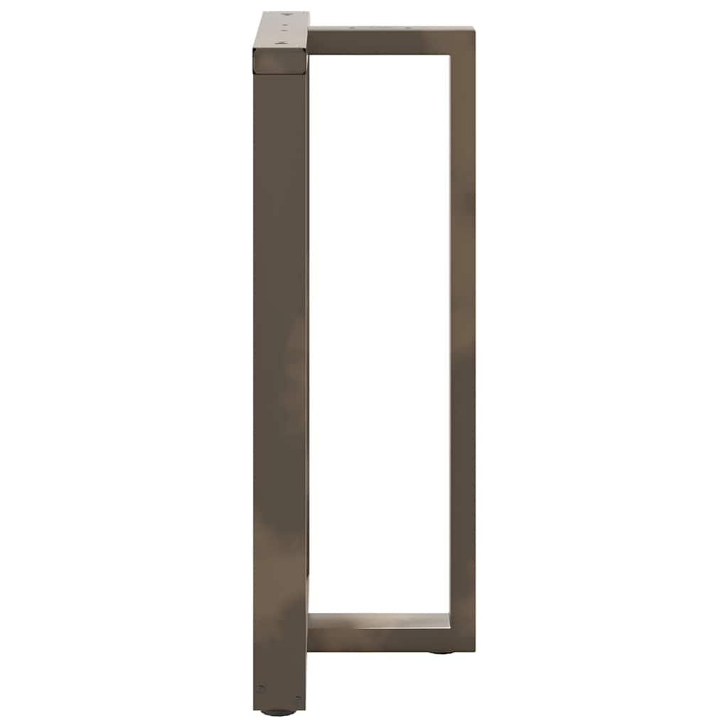 Bartischbeine T-Form 2 Stk. Naturstahl 60x35x(100-101) cm Stahl