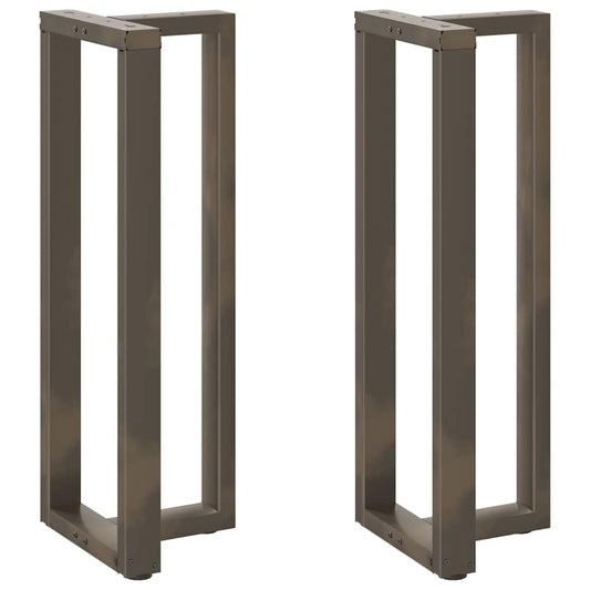 Bartischbeine T-Form 2 Stk. Naturstahl 40x35x(110-111) cm Stahl
