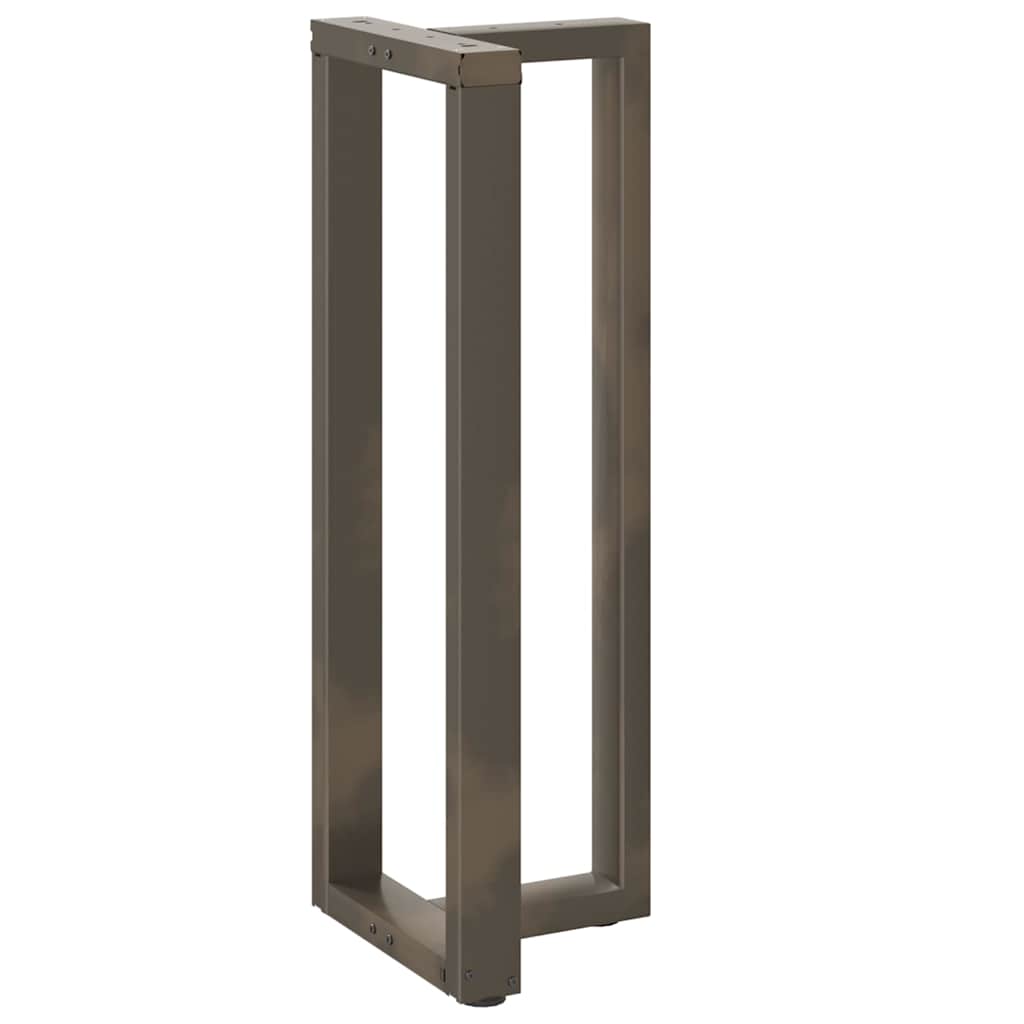 Bartischbeine T-Form 2 Stk. Naturstahl 40x35x(110-111) cm Stahl