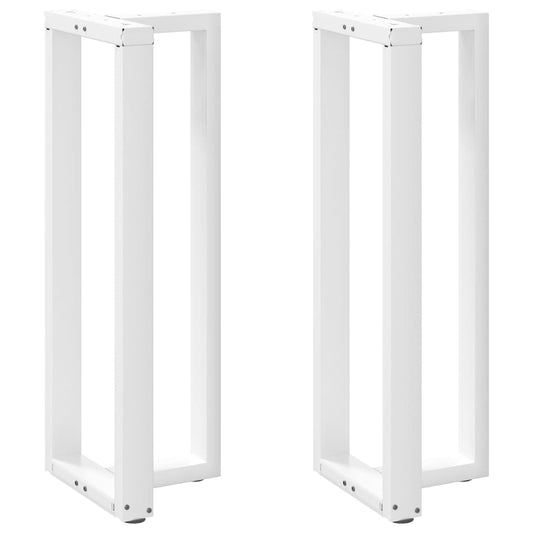 Bartischbeine T-Form 2 Stk. Weiß 50x35x(110-111) cm Stahl