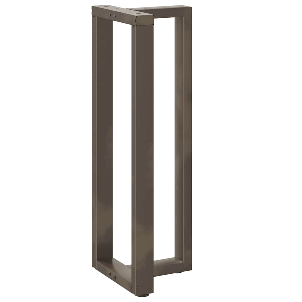 Bartischbeine T-Form 2 Stk. Naturstahl 50x35x(110-111) cm Stahl