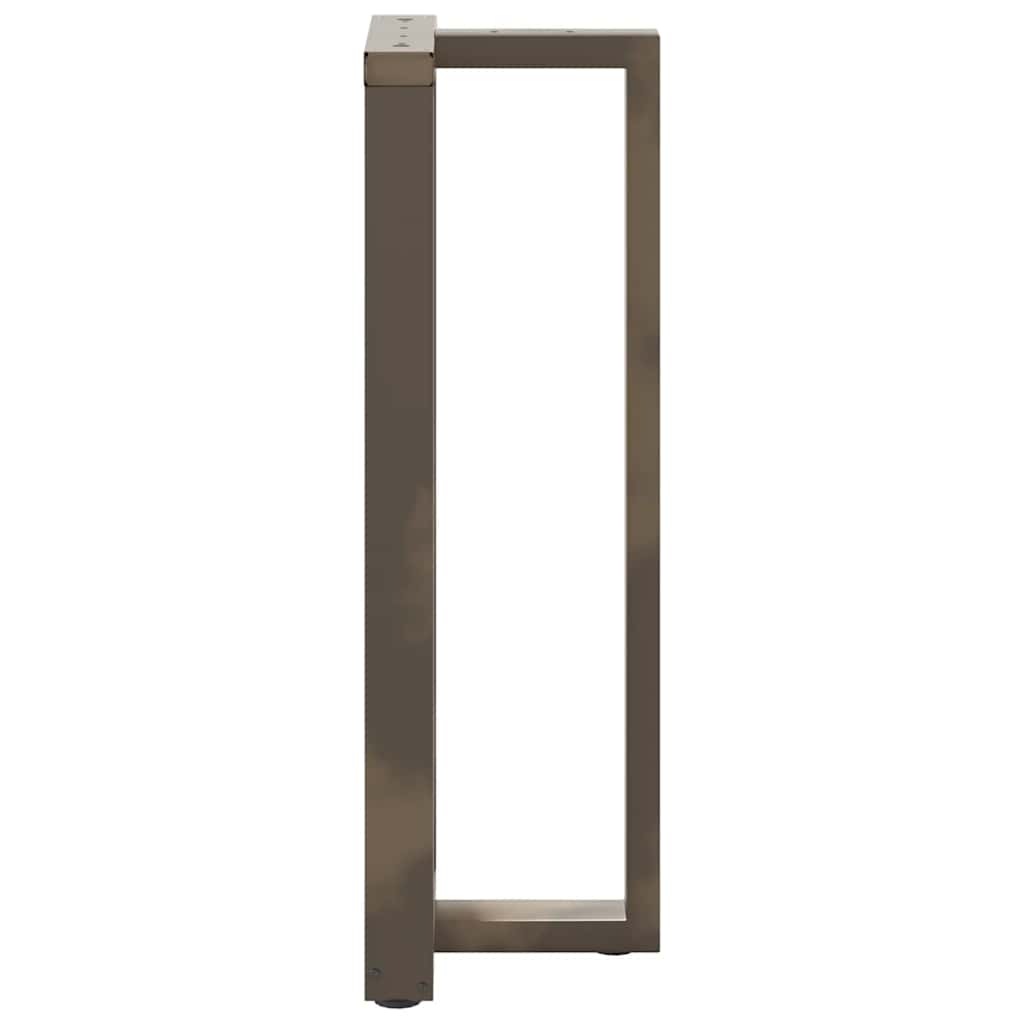Bartischbeine T-Form 2 Stk. Naturstahl 50x35x(110-111) cm Stahl